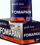 2 x Fomapan Creative 200 120 Roll Black & White Camera Film by 1st CLASS POST