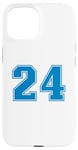 Coque pour iPhone 15 Numéro #24 Numéro Sport Bleu