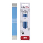 KnitPro Zing: Double Ended Knitting Pins: 15cm x 4.00mm, 4, Blue