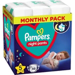 Pampers Night Pants housuvaipat, koko 5, 12kg-17kg, 88 vaippaa