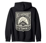 Dick Hardwood's Bush Trimming, Funny Company Landscaping Zip Hoodie