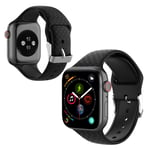 Apple Watch Series 5 44mm 3D strassarmband i silikon - Svart