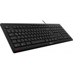 CHERRY Clavier STREAM KEYBOARD USB noir QWERTZ (DE)