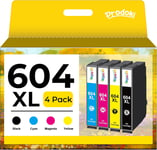 Cartouche 604Xl 604 Xl Multipack Remplacement Pour Cartouche Epson 604 Xl Pour Encre Epson 604 Xl Pour Expression Home Xp 2200 2205 4200 4205 3205 3200 Workforce Wf 2950 2930 2910 (4Er-Pack)