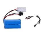 6.4v 500mah Li-ion Batteri med USB-laddare Kompatibel med Wltoys 18401 18402 RC Leksaksbil Båt Reservdelar 6.  [DmS]