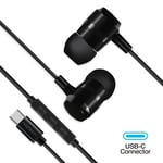 Naztech Platinum High Fidelity USB-C Wired Aluminium Earbuds - Black