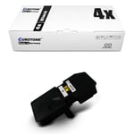 4x Eurotone Eco Cartridge Black XXL for Kyocera Ecosys P-5021-cdn