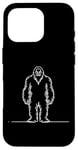 Coque pour iPhone 16 Pro Yeti Cryptid Line Art Mythique Créature Art Folkloriste