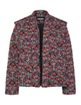 PIECES Short Printed Jacket Veste Courte imprimée Pcsaroline, Noir, M Femmes