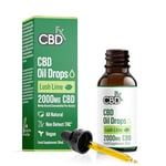 CBDfx 2000mg CBD Oil, High Strength CBD Oil, Lush Lime Flavoured CBD Oil Drops, Vegan, Natural, Non-GMO, Blended with MCT Oil, No THC, 30ml (40 Days)