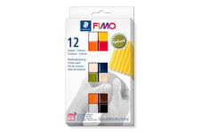 Staedtler FIMO 8023 C Modellering ler 300 g Sort, Blå, Chokolade, Cognac färg, Grå, Oliven, Orange, Lyseröd, Röd, Hvid, Gul 12 stk