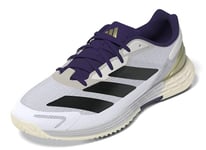 adidas Homme Defiant Speed 2 Tennis Shoes Chaussures, FTWR White Core Black Aurora Plum, 47 1/3 EU