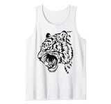 Tribal White tiger Tank Top