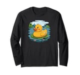 Cute Yellow Rubber Ducky Little Bath Toy Duck Long Sleeve T-Shirt