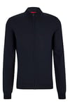 HUGO Mens San Jorge-M Virgin-Wool Zip-up Jacket in a Slim fit Blue