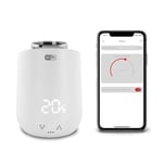 VEMER VE798100 THERMOPRO WIFI - Tête Thermostatique Connectée WiFi, Robinet Thermostatique Radiateur et Intelligente, Alimentation par Pile, Blanc