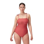 Speedo Maillot de Bain 1 Pièce Effet Galbant Bandeau, Vêtement Sculptant, Maillot de Bain pour la Plage et Les Vacances Maillot de Bain pour Femme, Poussière Spatiale, 40