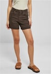 Urban Classics Färgade Stretch jeansshorts dam (brown,28)