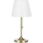 Lampe de Table Classique Bronze et Blanc du Style Empire Abat-Jour Plissé Torysa