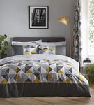 Charlotte Thomas Prisma Fully Reversible Double Duvet Cover Set 144 Thread Count Steel Fasteners