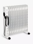 John Lewis 2500W Digital Oil Radiator, White