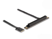 DELOCK – M.2 Key A+E to PCIe x16 NVMe Adapter angled with 20 cm cable (64220)