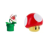 Super Mario - Piranha Plant - Lampe décorative & Super Mario Champignon Lumière avec Son, Multi [Classe énergétique A+]