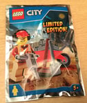 FIGURINE NEUF POLYBAG  LEGO CITY TRAVAUX PUBLIC 951702 L' OUVRIER DE CHANTIER