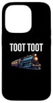 Coque pour iPhone 14 Pro Œuvre d'art amusante en train de Noël Toot Tut Toot