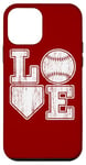 Coque pour iPhone 12 mini Plaque vintage Love Baseball Mom Home pour amateurs de baseball