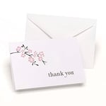 Hortense B. Hewitt Thank You Notes, Paper, Cherry Blossom, 4.8 x 3.5