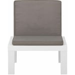 Doc&et² - Chaise de salon de jardin avec coussin Plastique Blanc - Blanc
