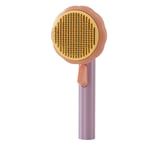 Ccykxa - Brosse Chiens Chats, Autonettoyante Brosse poils morts pour chat chien adapté pour les Chiens Chats cheveux courts et longs (violet)