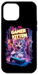 Coque pour iPhone 13 Pro Max Gamer Kitten Cute Gaming Jeux vidéo Cat Lover