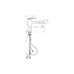 Hansgrohe - Robinet de cuisine avec douchette Zesis M33 160 sBox 2 jets chromé