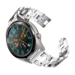 Huawei Watch GT/GT 2 46mm/GT 2e Lyxigt armband med glittrande stenar, silver