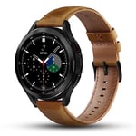 Tuocal 22mm Genuine Leather Straps Compatible with Samsung Galaxy Watch 3 45mm / Watch 46mm Strap Men Women, Soft Breathable Replacement Band for Huawei Watch GT 3 46mm / 3 Pro/GT 2 / Gear S3