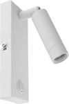 Pratique LED Spot Mural Blanc Liseuse Interrupteur Métal Lit Canapé Spot Pasa