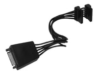 SilverStone CP06-E2 - Répartiteur d'alimentation - alimentation SATA (F) pour alimentation SATA (M) - 19.4 cm - connecteur à 90° - noir