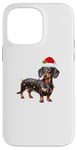 Coque pour iPhone 14 Pro Max Dachshund Santa Funny Xmas Lights Dachshund Merry Christmas