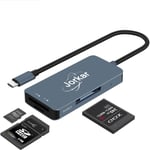 Lecteur De Cartes Xqd, 3 En 1 Xqd & Sd & Micro Sd Lecteur, Usb C Pour Lecteur Xqd De Carte D'Appareil Photo, Compatible Avec Les Appareils Photo Sony Nikon (Pas Pour Carte Cfexpres[SDK201249]