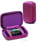 Navitech Purple Hard GPS Carry Case For WAVE -  TomTom GO Professional 520 EU