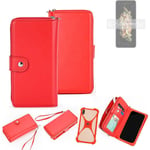 Wallet Mobile phone cover Samsung W23 Flip Phone protective Case red