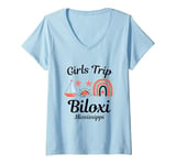 Womens Womens Girls Trip Vacation Biloxi Mississippi V-Neck T-Shirt