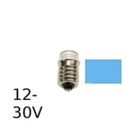 Blå LED signallampa T14x30 16lm E14 0,2W 12-30V