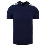 Lacoste Motion Tricolor Caviar Piqué Womens Navy Polo Shirt Cotton - Size 12 UK