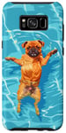 Coque pour Galaxy S8+ Griffon de Bruxelles amusant dans l'eau de la piscine pour nager chien mignon maman papa