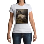 T-Shirt Femme Col Rond Theodore Gericault Etude De Cheval Gris Peinture Huile