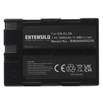 EXTENSILO Batterie compatible avec Nikon D50, D70, D70s, D100, D100 SLR appareil photo, reflex numérique (1600mAh, 7,4V, Li-ion)