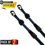 2 X Telescopic Clothes Line Prop Extending Washing Clothes Heavy Duty Pole 2.4M